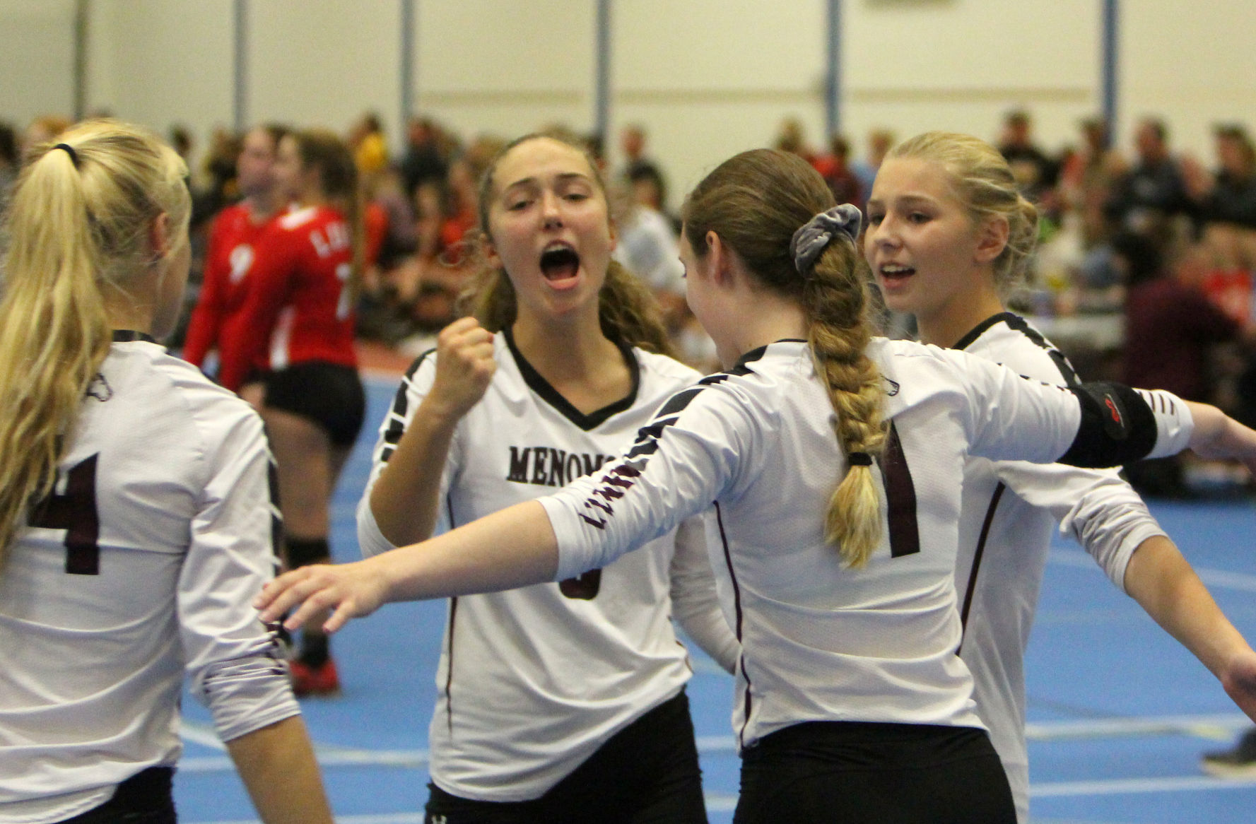 Prep volleyball sprawl at UW-Stout 8-31-19